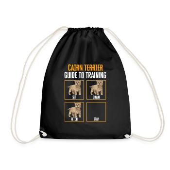 Cairn Terrier Hund - Turnbeutel - Schwarz - Vorne