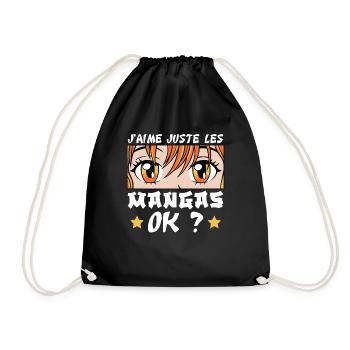 J'Aime Juste Les Mangas - Sac de sport léger - noir - Devant
