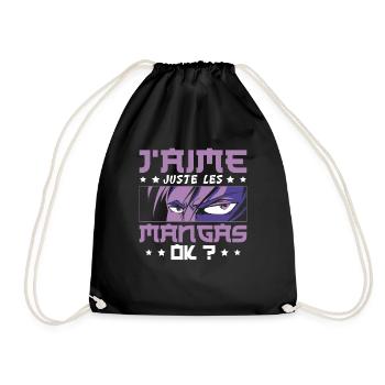 J'Aime Juste Les Mangas - Sac de sport léger - noir - Devant