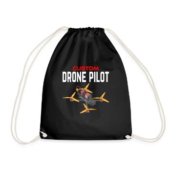Pilote de drone personnalisé - Sac de sport léger - noir - Devant