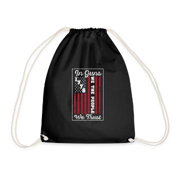 In Guns We Trust We the People of American US - Drawstring Bag - black - Front