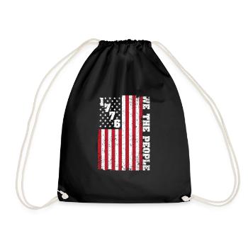 1776 Wir Das Volk Patriotisch Amerikanische - Turnbeutel - Schwarz - Vorne