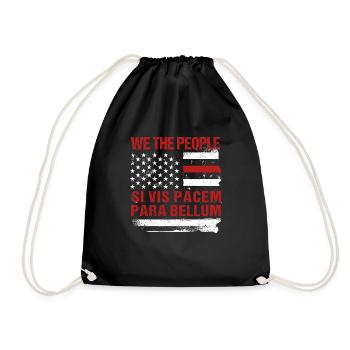 Si Vis Pacem Para Bellum USA Soldat Amerikanische - Turnbeutel - Schwarz - Vorne