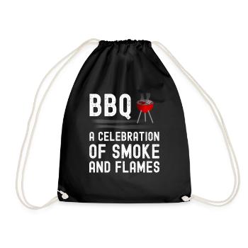 BBQ Célébration de la fumée et des flammes - Sac de sport léger - noir - Devant