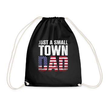 Just A Small Town Dad - Drawstring Bag - black - Front