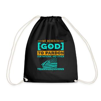 WE BEESEECH GOD THO PARDON - Drawstring Bag - black - Front