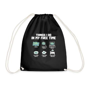 Geek du voyage - Sac de sport léger - noir - Devant