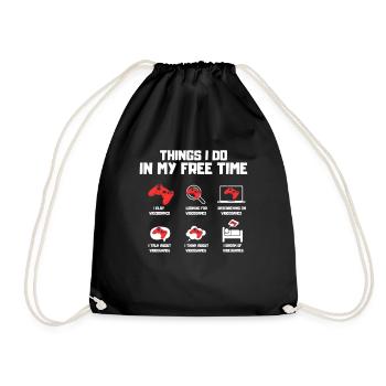 Video game geek - Drawstring Bag - black - Front
