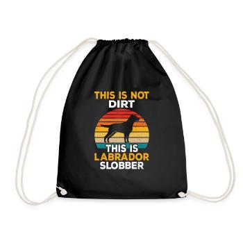 Bave de chien Labrador - Sac de sport léger - noir - Devant