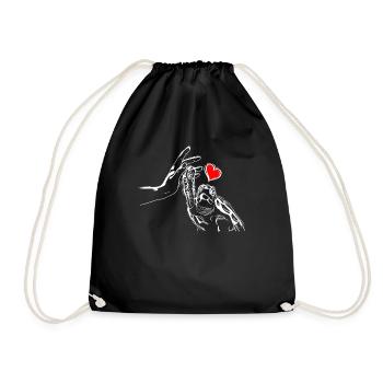 Love Turtles Hearts Saint-Valentin High Five - Sac de sport léger - noir - Devant