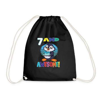 7 Et génial gâteau d’anniversaire pingouin d’anniversaire - Sac de sport léger - noir - Devant