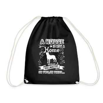 Bullmastiff Home Without Bullmastiff - Drawstring Bag - black - Front