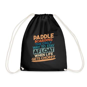 Stand-Up Paddling - Turnbeutel - Schwarz - Vorne