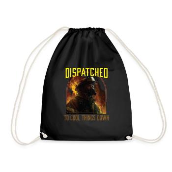 Envoyé pour refroidir les choses drôle de pompier - Sac de sport léger - noir - Devant
