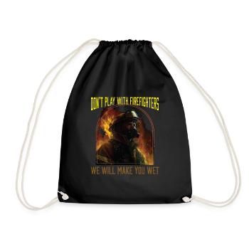 Ne jouez pas avec les pompiers, nous vous ferons mouiller - Sac de sport léger - noir - Devant