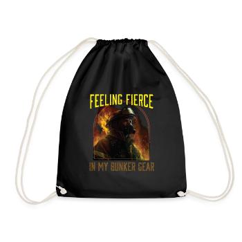 Se sentir féroce dans mon Bunker Gear Fireman - Sac de sport léger - noir - Devant