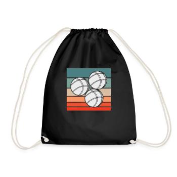 Boccia Boule Petanque Ball Sports Ball Game - Drawstring Bag - black - Front