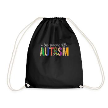 Sensibilisation à l’autisme - J’aime quelqu’un avec autisme - Sac de sport léger - noir - Devant