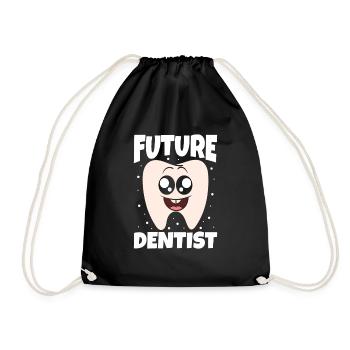 Future Dentist Zukünftiger Zahnarzt - Drawstring Bag - black - Front