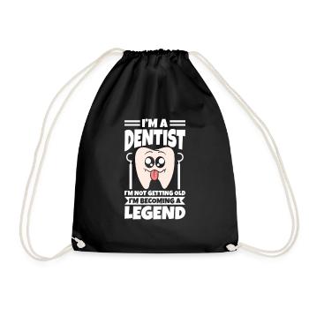 Je suis dentiste Je ne vieillis pas - Sac de sport léger - noir - Devant