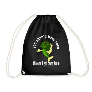Poisson se vantant de celui dont je me suis éloigné - Sac de sport léger - noir - Devant