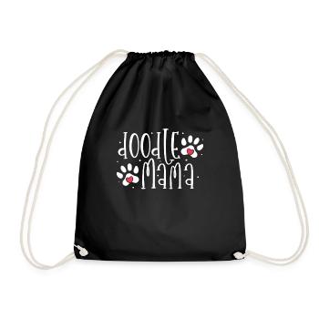 Women Doodle Mama Labradoodle Goldendoodle - Drawstring Bag - black - Front