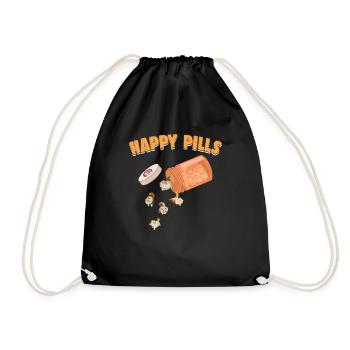 Happy Pills Persische Katze Lustiges Kätzchen Liebhaber Katze - Turnbeutel - Schwarz - Vorne