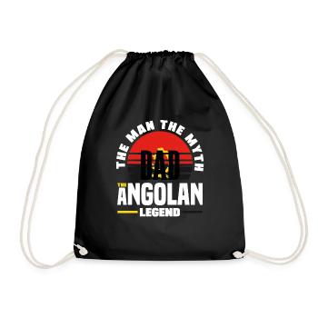 Angola Angola Citation du drapeau angolais - Sac de sport léger - noir - Devant
