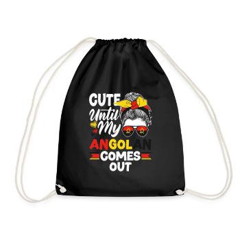 Angola Angola Citation du drapeau angolais - Sac de sport léger - noir - Devant