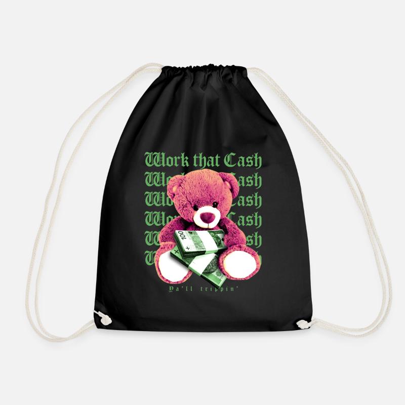 Work that Cash Bär - Turnbeutel - Schwarz