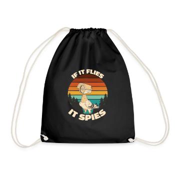 Spy pigeon - Drawstring Bag - black - Front
