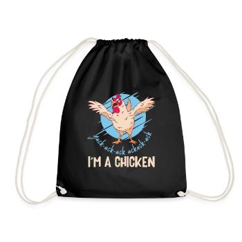 Je suis un poulet - Sac de sport léger - noir - Devant