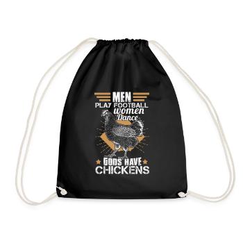 Les dieux ont des poulets - Sac de sport léger - noir - Devant