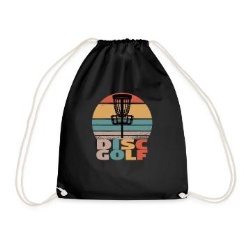 Disc Golf Discgolf Ultimate Discgolf Spieler Disc - Turnbeutel - Schwarz - Vorne
