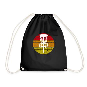 Disc Golf Discgolf Ultimate Discgolf Spieler Disc - Turnbeutel - Schwarz - Vorne