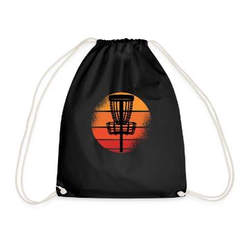 Disc Golf Discgolf Ultimate Discgolf Spieler Disc - Turnbeutel - Schwarz - Vorne