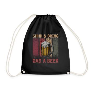 Chut et apportez une bière à papa - Sac de sport léger - noir - Devant