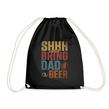 Chut et apportez une bière à papa - Sac de sport léger - noir - Devant