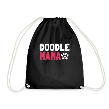 Women Doodle Mama Labradoodle Goldendoodle - Drawstring Bag - black - Front