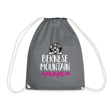 Bernese Mountain Dog - Drawstring Bag - grey - Front