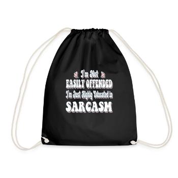 Je ne suis pas facilement offensé Je suis juste très instruit i - Sac de sport léger - noir - Devant
