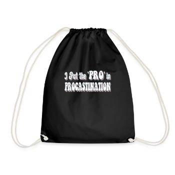 J’ai mis le « Pro » en procastination - Sac de sport léger - noir - Devant