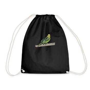 Katharinasittich I Sittich ZiervogelMotiv für - Turnbeutel - Schwarz - Vorne