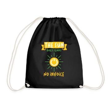 Sun does not send bill solar energy solar - Drawstring Bag - black - Front