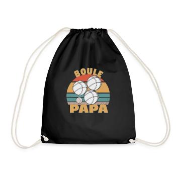 Boule Boccia Balle Sports Pétanque Jeu Papa Père - Sac de sport léger - noir - Devant