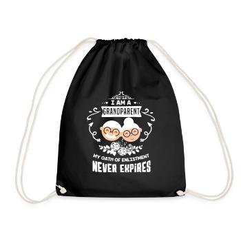 Father's Day I Am A Grandparent - Drawstring Bag - black - Front