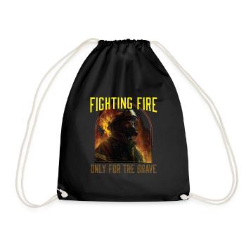 Combattre le feu uniquement pour le courageux pompier - Sac de sport léger - noir - Devant