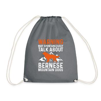 Bernese Mountain Dog - Drawstring Bag - grey - Front