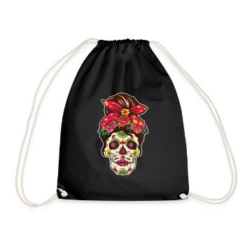 Coloré Dia De Los Muertos Fête des mères 2023 - Sac de sport léger - noir - Devant