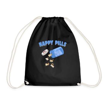 Happy Pills Exotic Shorthair Cat Funny Kitten Love - Sac de sport léger - noir - Devant
